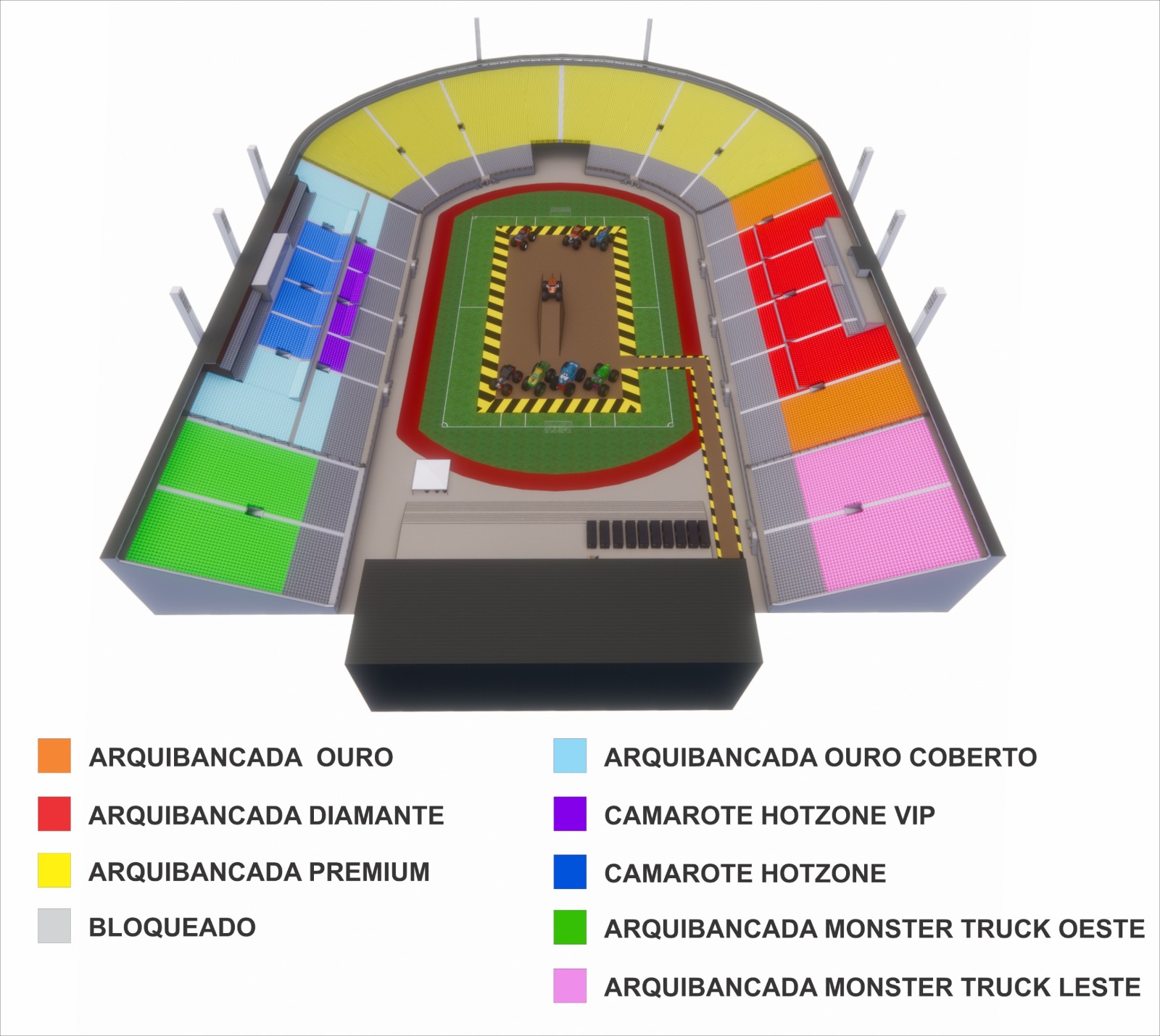 Mapa do evento HOT WHEELS MONSTER TRUCKS LIVE - SÃO PAULO SESSÃO 18H30